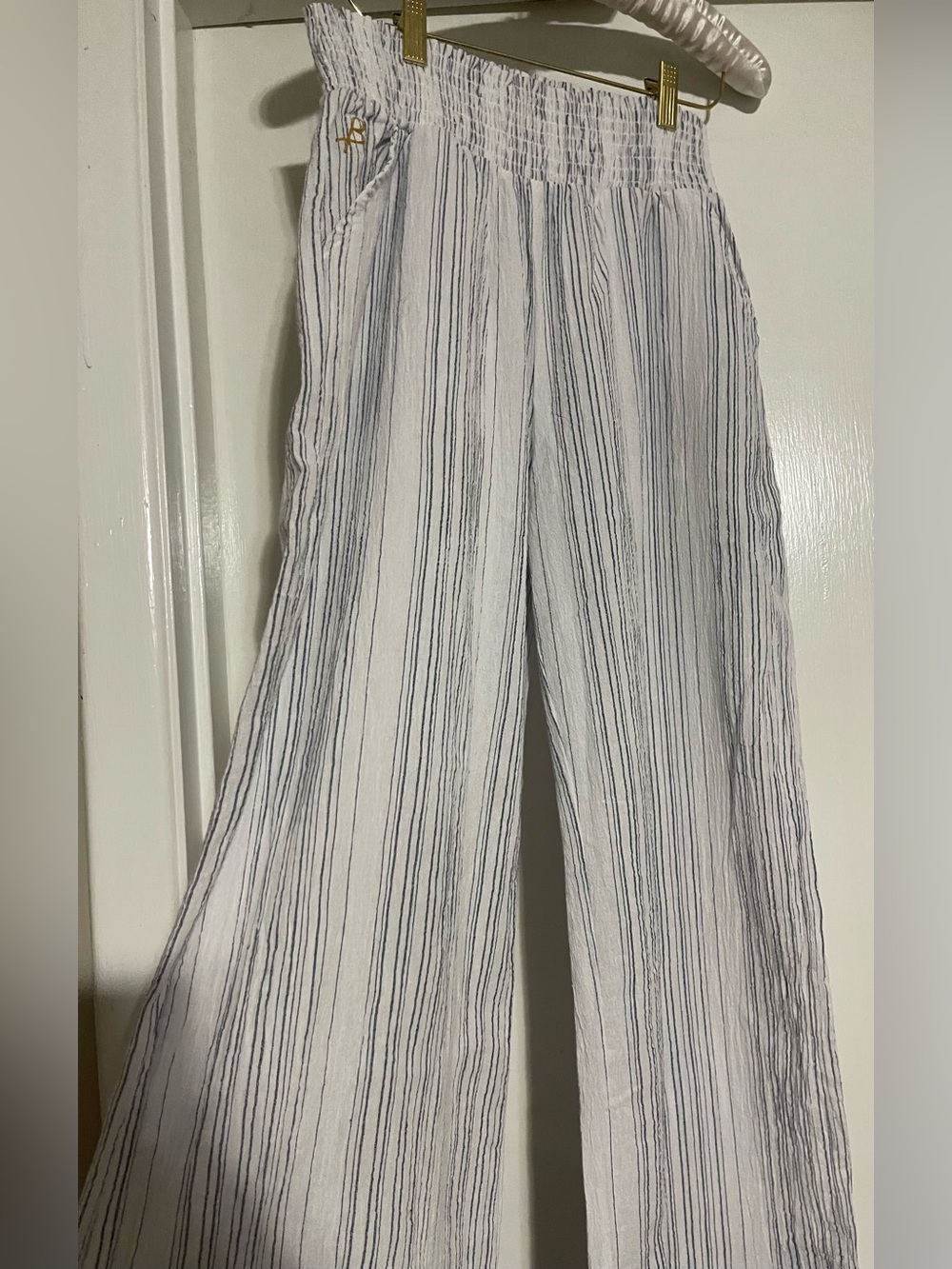 Birdwell Beach Britches Striped Wide Leg Pants Beach Lounge - Size XL